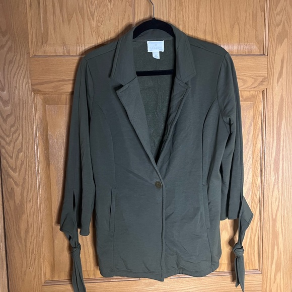 Caslon Olive Green Blazer Size Large - Picture 1 of 6